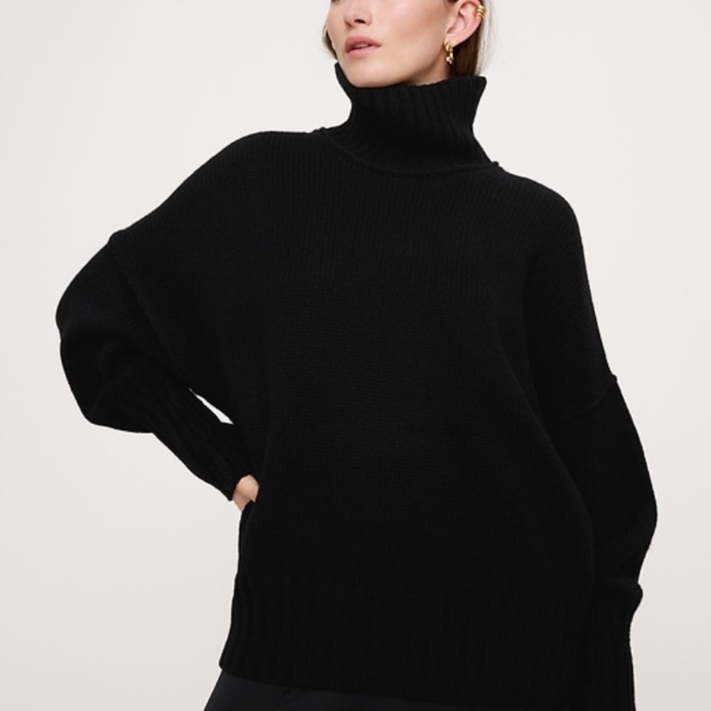 Banana Republic Black Cowl Neck Sweater